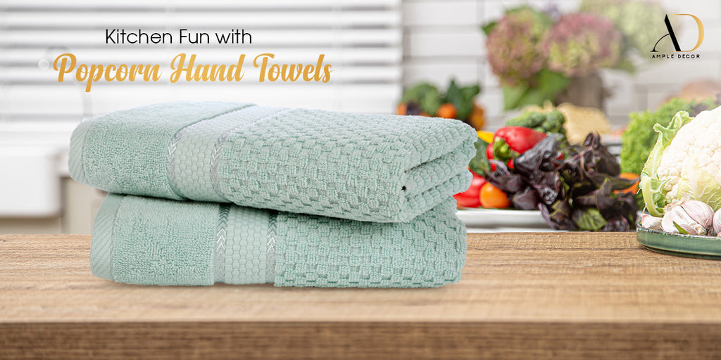 Add a Dash of Fun to Your Kitchen with Popcorn Pattern Hand Towels
