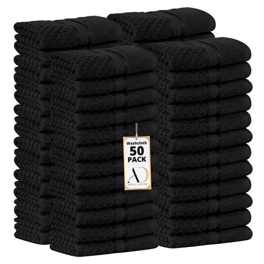 Popcorn Textured Mulaayam Collection Washcloths Set of 50 - 12X12 Inch
