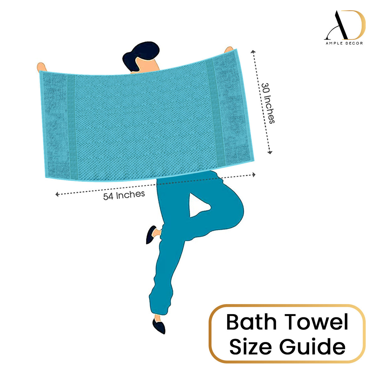 Mulaayam Collection Bath Towel Set of 16 - 30 X 54 Inch