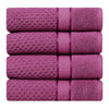 Popcorn Textured Mulaayam Collection Hand Towel Set of 4 - 18 X 28 Inch