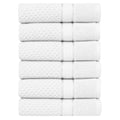 Popcorn Textured Mulaayam Collection Hand Towel Set of 6 - 18 X 28 Inch