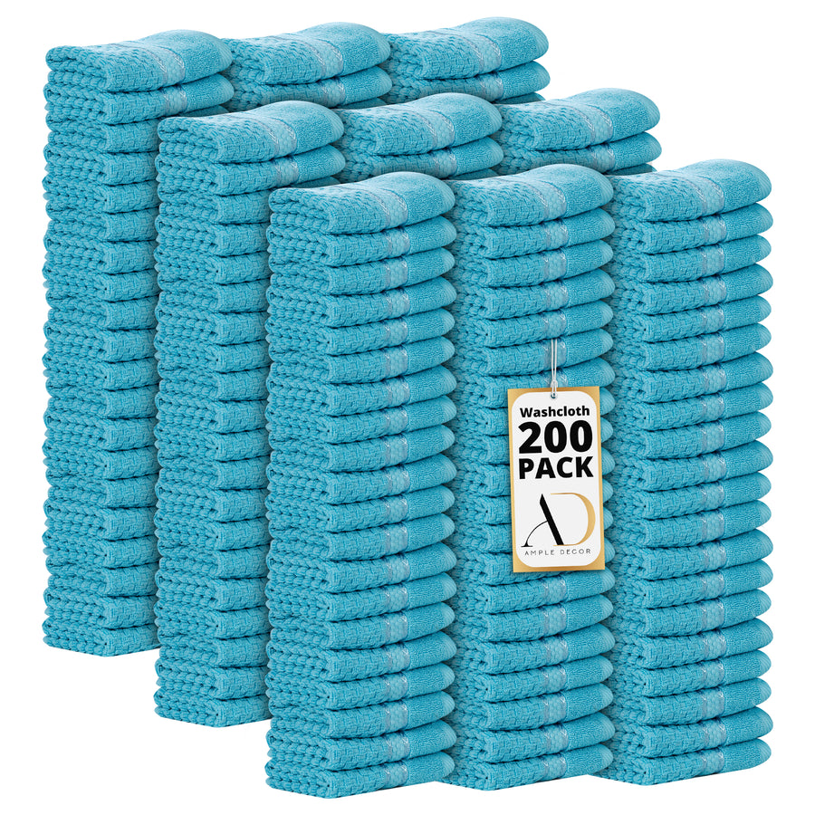 Mulaayam Collection Washcloths Set of 200 - 12X12 Inch