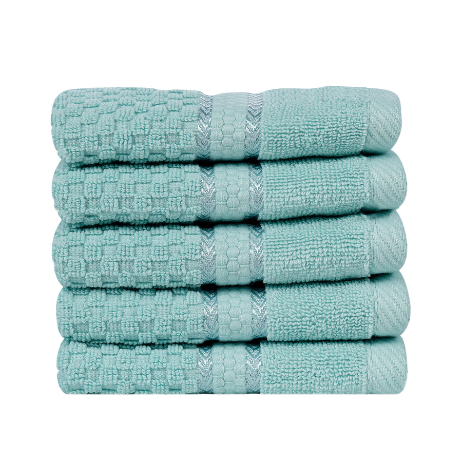 Mulaayam Collection Washcloths Set of 5 - 12X12 Inch