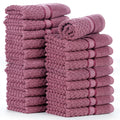 Popcorn Textured Mulaayam Collection Washcloths Set of 20 - 12X12 Inch