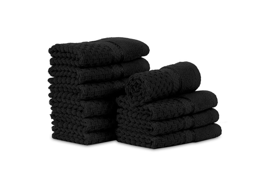 Mulaayam Collection Washcloths Set of 10 - 12X12 Inch