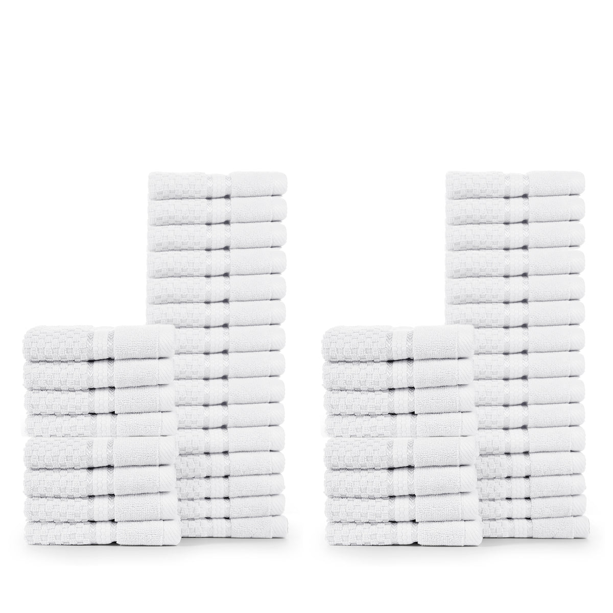 Popcorn Textured Mulaayam Collection Washcloths Set of 50 - 12X12 Inch